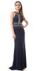 High Neck Sparkling Rhinestones Long Prom Pageant Dress in an alternative image